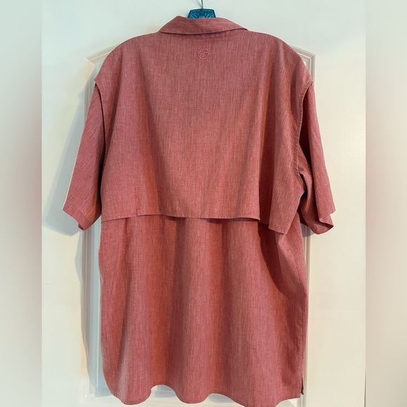 Magellan Outdoors Men's Button Down Shirt in Brick Red - Picture 2 of 4